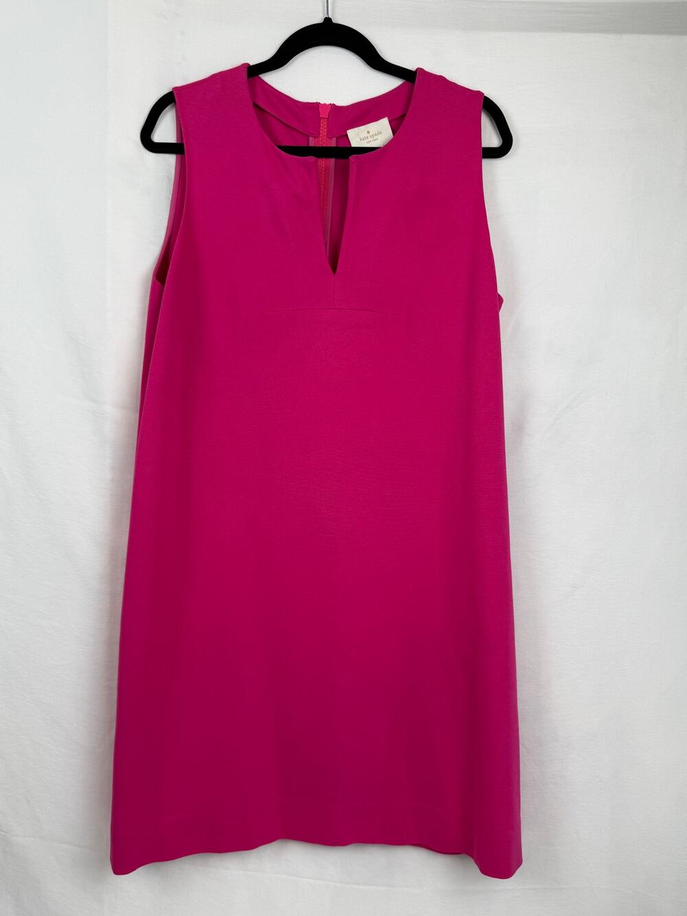 Kate Spade Fuchsia Magenta Shift Dress Size 12 Keyhole Sleeveless